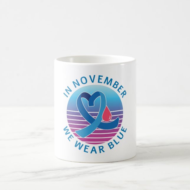 Taza De Café En Noviembre, usamos el mes de concienciación sobr (Centro)