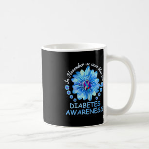 Taza De Café En Noviembre Usamos La Diabetes De Girasol Azul Aw