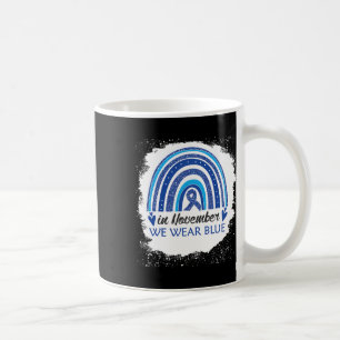 Taza De Café En Noviembre Usamos Una Riña Azul Arcoiris Azucara