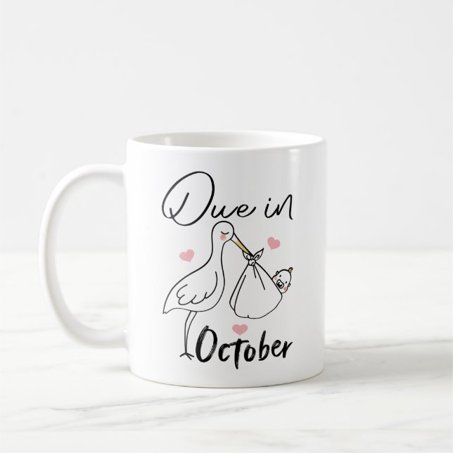 Taza De Café En Octubre, El Cisne Cute Lleva Un Recién nacido D (Izquierda)