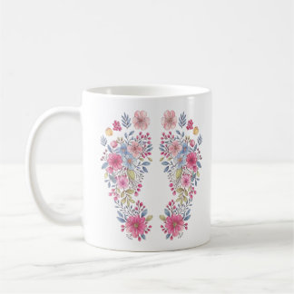 Taza De Café en octubre el diseño rosa débil