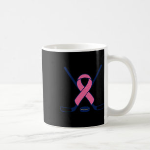 Taza De Café En Octubre Nosotros Usamos Rosa Hockey Sobre Hielo