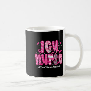 Taza De Café En Octubre Nosotros Usamos Rosa Icu Enfermera Cánc