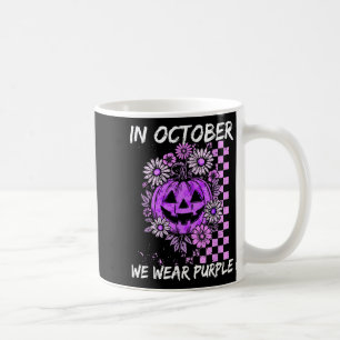 Taza De Café En Octubre Nosotros Vestimos Morado Violencia Domé