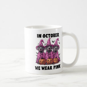 Taza De Café En Octubre, Usamos Breas De Halloween Rosa