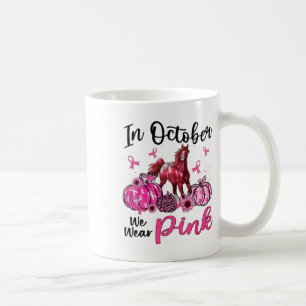 Taza De Café En Octubre Usamos Calabaza De Caballo Rosa Leopard