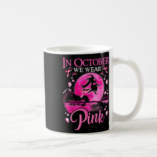 Taza De Café En Octubre Usamos Cáncer De Mama De Cinta Rosa