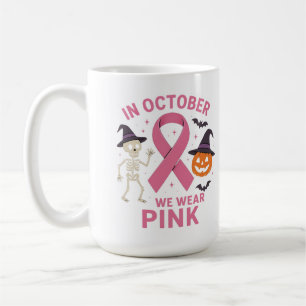 Taza De Café En Octubre Usamos Cáncer De Mama De Halloween Rosa