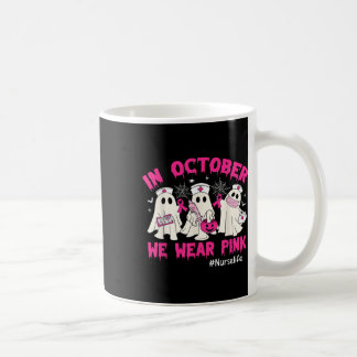 Taza De Café En Octubre Usamos Cáncer De Mama De Vida De Enferm