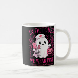 Taza De Café En Octubre Usamos Cáncer De Mama De Vida De Enferm