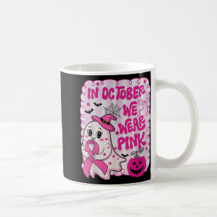 Taza De Café En Octubre, Usamos Cáncer De Mama Ghost De Camisa