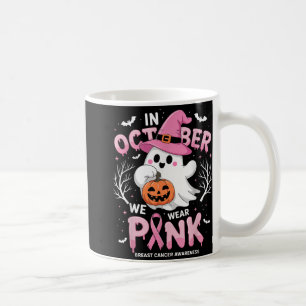 Taza De Café En Octubre, Usamos Cáncer De Mama Ghost De Camisa
