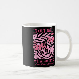 Taza De Café En Octubre Usamos Cobertura De Conciencia Sobre El