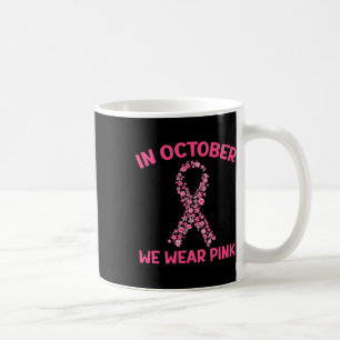 Taza De Café En Octubre Usamos Conciencia Sobre El Cáncer De Ma