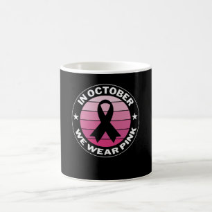 Taza De Café En Octubre Usamos Conciencia Sobre El Cáncer De Ma