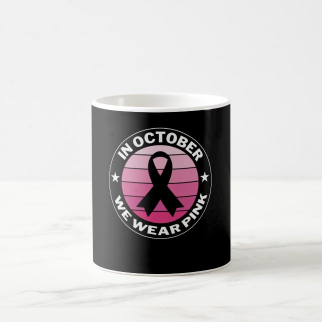 Taza De Café En Octubre Usamos Conciencia Sobre El Cáncer De Ma (Centro)