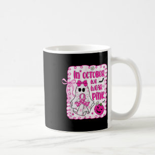 Taza De Café En Octubre Usamos Conciencia Sobre El Cáncer De Ma