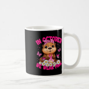 Taza De Café En Octubre Usamos Conciencia Sobre El Cáncer De Ma