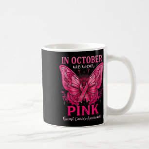 Taza De Café En Octubre Usamos Conciencia Sobre El Cáncer De Ma