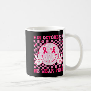 Taza De Café En Octubre Usamos Conciencia Sobre El Cáncer De Ma