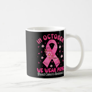 Taza De Café En Octubre Usamos Conciencia Sobre El Cáncer De Ma