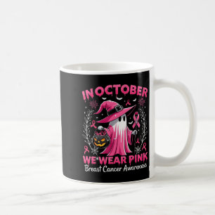 Taza De Café En Octubre Usamos Conciencia Sobre El Cáncer De Ma