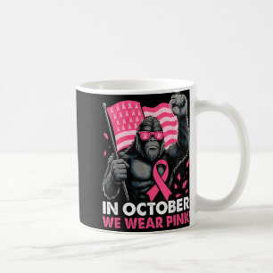 Taza De Café En Octubre Usamos El Cáncer De Mama De Pie Rosa