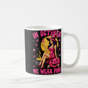 Taza De Café En Octubre Usamos El Pescado Rosa Del Cáncer De Ma