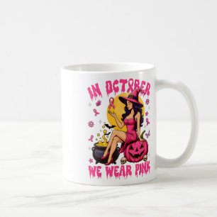 Taza De Café En Octubre Usamos El Pescado Rosa Del Cáncer De Ma
