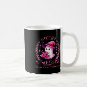 Taza De Café En Octubre Usamos Fantasma Rosa Luchando Contra El