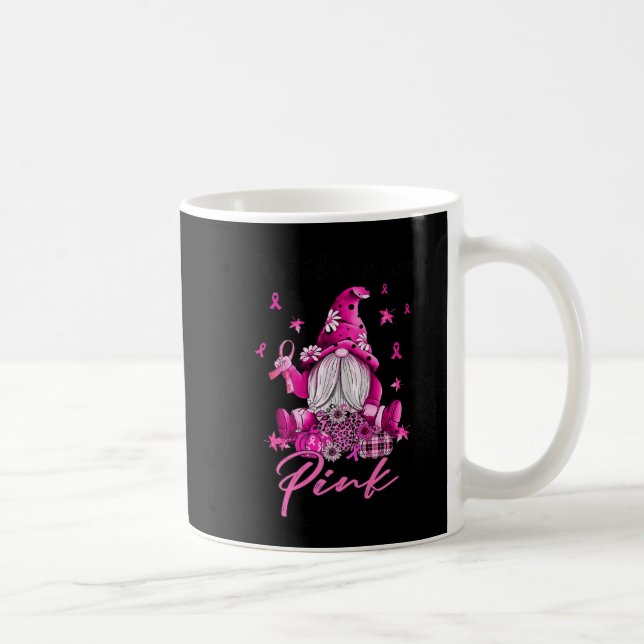 Taza De Café En Octubre Usamos Gnomas Rosados Conscientes Del C (Derecha)