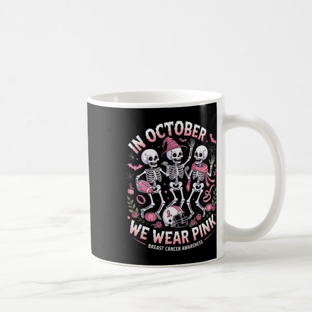 Taza De Café En Octubre, Usamos Un Bechón Rosado De Halloween (Derecha)