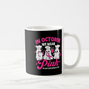 Taza De Café En Octubre, Usamos Un Monitor De Almuerzo Rosado P
