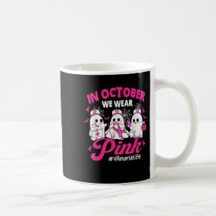 Taza De Café En Octubre Usamos Una Enfermera De La Vida Rosa