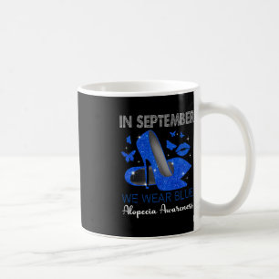 Taza De Café En Septiembre Se Usa Altura Azul Alopecia Awarene