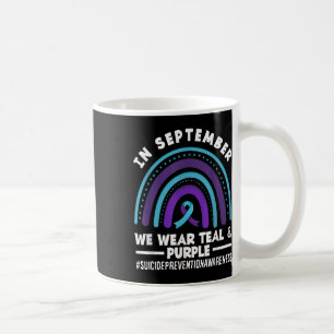 Taza De Café En Septiembre, Usamos Awa De Suicidio Púrpura.