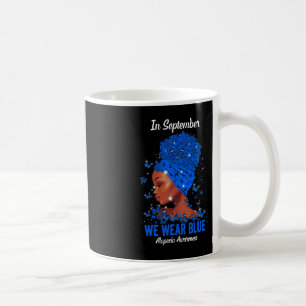 Taza De Café En Septiembre Usamos Azul Para Concienciación Sobr