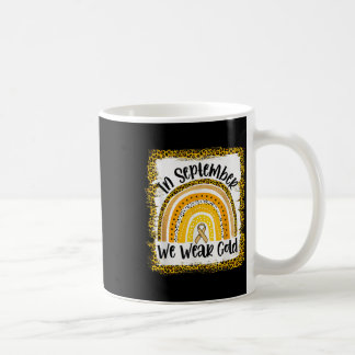 Taza De Café En Septiembre Usamos Cáncer De Oro En El Arcoiris