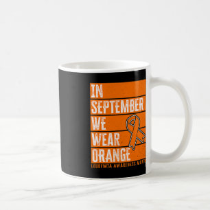 Taza De Café En Septiembre Usamos Conciencia Sobre Leucemia Nar