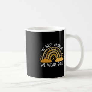 Taza De Café En Septiembre Usamos El Awarene Del Cáncer Infanti