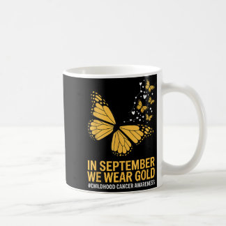 Taza De Café En Septiembre Usamos El Awarene Del Cáncer Infanti