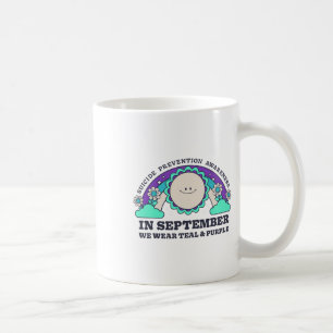 Taza De Café En Septiembre Usamos Prevención Verde azulada De S