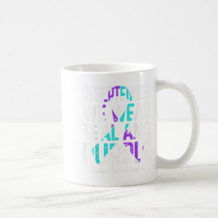 Taza De Café En Septiembre Usamos Suicidio Verde azulado De Cin