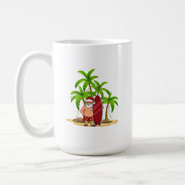 Taza De Café En verano Santa Mug. (Izquierda)
