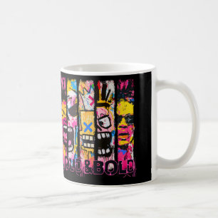 Taza De Café En voz alta y negrita - Diseño de arte callejero e
