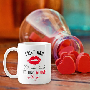 Taza De Café Enamorándose, besando el día de San Valentín