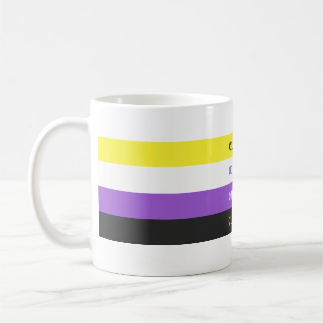 Taza De Café Enby Binary Mug (Izquierda)