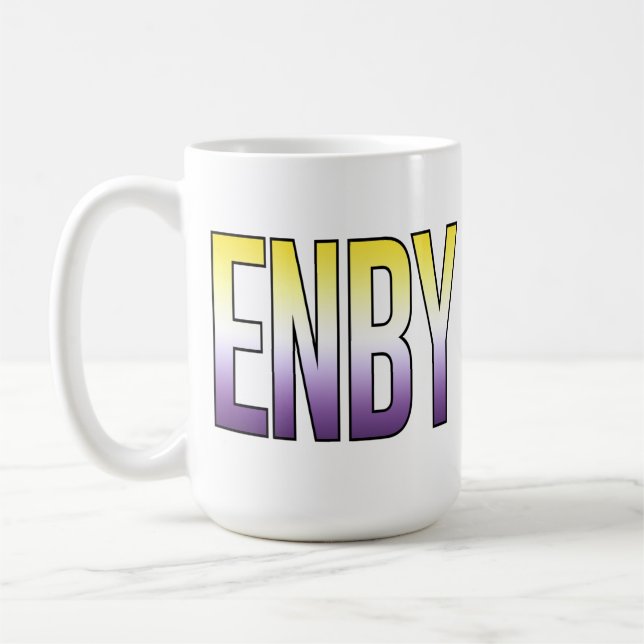 Taza De Café ENBY - No binario (Izquierda)