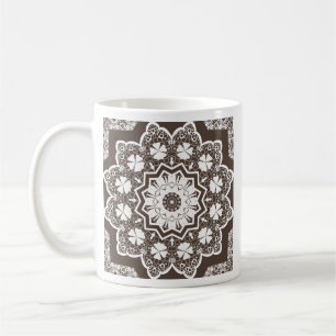 Taza De Café Encaje blanco