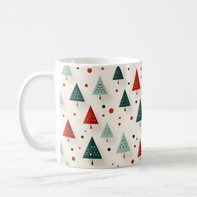 Taza De Café Encantador árbol de Navidad (Izquierda)